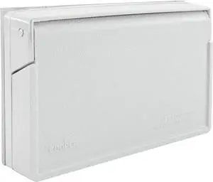 RV Exterior Power Outlet Cover Plate | For GFI/GFCI Receptacles | Weatherproof Seal (White)