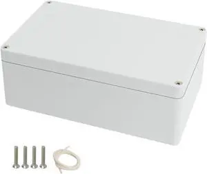HoHaing Junction Box Waterproof Plastic Project Box IP65 Plastic Project Box Electrical Box Enclosure Gray White 7.87"x 4.72"x 2.95"(200x120x75mm)