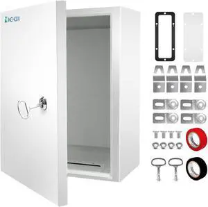Outdoor Electrical Box 12 x 10 x 6'' NEMA 4X Enclosure Waterproof Steel Box Electrical Lockable Junction Box Outdoor Electrical Enclosure