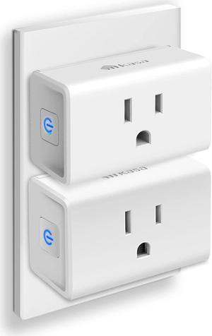 Kasa Smart Plug Ultra Mini 15A, Smart Home Wi-Fi Outlet Works with Alexa, Google Home & IFTTT, No Hub Required, UL Certified, 2.4G WiFi Only, 2 Count (Pack of 1)(EP10P2) , White