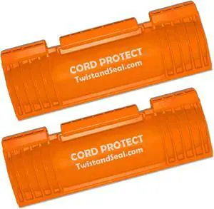 Cord Protect (2 Pack) - Outdoor Extension Cord Safety Cover Connector and Weatherproof Electrical Protector  Orange