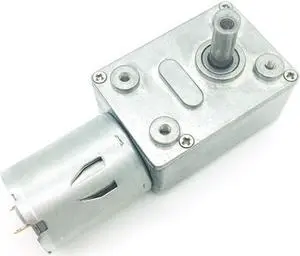 BRINGSMART JGY-370 12V 10rpm DC Worm Gear Motor 12 Volt High Torque Engine Mini Turbine Worm 12V Reducer Electric Motor Self-Locking for DIY Mini Geared Motor (JGY-370 12V 10rpm)