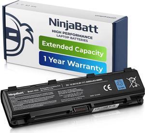 NinjaBatt Battery for Toshiba PA5024U-1BRS PA5026U-1BRS PABAS260 PABAS262 PA5023U-1BRS PA5025U-1BRS Satellite S855 C855 C850 P850 L850 L855 High Performance [6 Cells/4400mAh/48wh]
