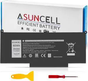 ASUNCELL F3YGT 60Wh 7480 Laptop Battery for Dell Latitude 7490 7390 7280 7290 7380 E7490 12 7000 7290/13 7000 P29S002/14 7000 Series P73G P73G001 P73G002 DM3WC