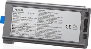 CF-VZSU46S CF-VZSU46AU Laptop Battery - for Panasonic Toughbook CF-30 CF-53 MK1 MK2 MK3 MK4 Series Notebook CF-VZSU46 CF-VZSU46R CF-VZSU71U CF-VZSU72U CF-VZSU1430U CF-VZSU46U 8550mAh 9Cells