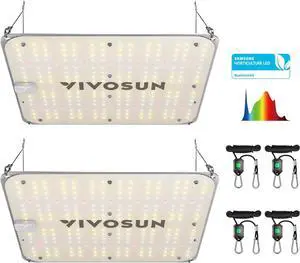 VIVOSUN 2-Pack VS1000E LED Grow Light, 2 x 2 Ft. LED Plant Light with Samsung Diodes and Sunlike Full Spectrum for Indoor Plants, Seedlings, Vegetables, and Flowers