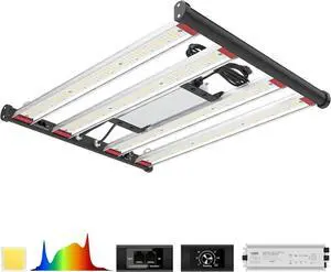 240Watts Led Grow Lights, Grow Lights for Indoor Plants Full Spectrum with IR UV, Plant Grow Light with Dimmable & Daisy Chain, Growing Lamp for Seedling Vegs in 3x3 Grow Tent Greenhouse