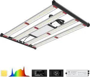 320Watts Led Grow Lights, Grow Lights for Indoor Plants Full Spectrum with IR UV, Plant Grow Light with Dimmable & Daisy Chain, Growing Lamp for Seedling Vegs in 3x4 Grow Tent Greenhouse