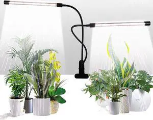 GHodec Grow Light,Full Spectrum White 84 LED Clip Plant Lights for Indoor Plants Growing, 4/8/12H Timer & 5 Dimmable Levels