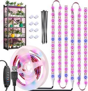 Grow Lights for Indoor Plants120 LEDs Waterproof led Grow Lights Full Spectrum,USB Plug-in Dimmable Auto On/Off with 3 Timers Plant Light, for Indoor Plants Seeding Veg Flower Growing Lamp(6.56ft)