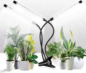 GHodec Grow Light for Indoor Plants,6000K 126LED Clip Plant Lights with Flexible Gooseneck & Timer Setting 4/8/12H,5 Dimmable Levels