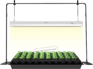 2ft Grow Light for Seed StartingLED Grow Lamp for Indoor PlantsSeedling Grow Light with StandSeed Starter Light Kit with Natural White SpectrumHeight AdjustableIron FrameONOff Switch