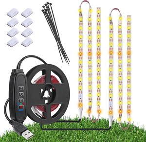 Grow Light Strip waterproof Grow Lights for Indoor Plants Full Spectrum plant grow lights indoor with Auto ON/Off Timer White Red 120 LEDs Sunlike Grow Lamp for plant light for indoor plants 6.56FT
