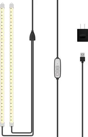 LED Grow Lights for Indoor Plants, Full Spectrum Plant Light Strip for Indoor Growing with Auto ON Off 3/6/12H Timer,108 LEDs, Dimmable, Ideal for Indoor Greenhouse Plant Shelf
