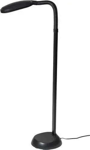 AgroBrite Hydrofarm FLF27DF 27-watt CFL, Black Floor Plant Light