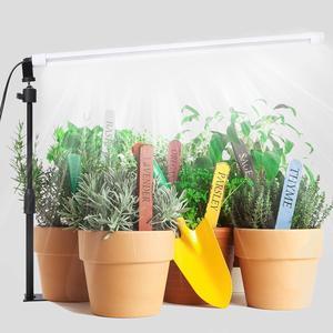 JCBritw Desktop LED Grow Light Bar T8 2ft Plant Growing Lamp on Stand for Indoor Plants White Full Spectrum Adjustable Tabletop Plant Light for Seed Starting Seedlings Veg Flower