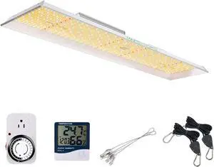 MARS HYDRO 2024 New TSL2000 300 Watt Led Grow Lights for Indoor Plants, Sunlike Full Spectrum Dimmable Daisy Chain Growing Lamps for Hydroponics Seedling Veg Bloom in 4x2/5x3 Grow Tent Greenhouses