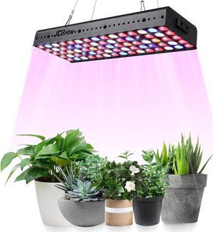 JCBritw LED Grow Light 9 Band Colorful Full Spectrum Growing Lamp for Indoor Plants Daisy Chain 50W 75 LEDs Plant Light for Seed Starting Seedlings Veg and Flower