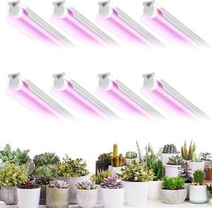 8 Pack 4ft Grow Light T8 LED Grow Lights 4FT 336W842W High Output Grow Lights for Seed Starting with High PPFD Grow Lights for Indoor Plants Full Spectrum for Succulent Vegetables