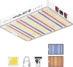 2024 Newest 2000w LED Grow Lights with Yield LEDs 3x3ft Coverage Full Spectrum Grow Lights for Indoor Hydroponic Plants Greenhouse Growing Lamps Veg Bloom Daul Mode