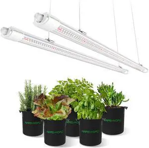 MARS HYDRO VG80, 4ft Led Grow Lights for Indoor Plants, 5000K Full Spectrum, 2x4 Coverage, IP65 Waterproof Linkable Under Canopy Plant Light Strip for Seedling Veg Flower (2x40W, 450W Equivalent)