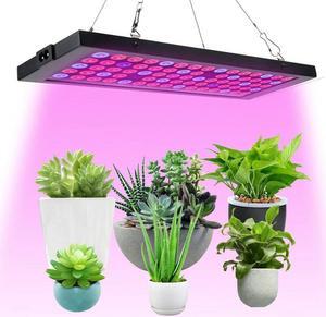 LED Grow Lights for Indoor Plants Full Spectrum Panel Plant Light 100W LED Grow Lamp with IR&UV for Greenhouse, Hydroponic, Veg, Succulents, Seedlings and Flower (75Pcs LEDs)