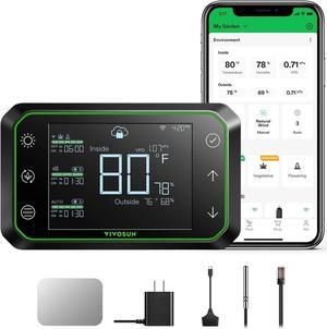 VIVOSUN GrowHub Controller E42A, Smart Environmental WiFi-Controller with Temperature, Humidity, VPD, Timer, Cycle, Schedule Controls, for Grow Tent Cooling Ventilation Lighting