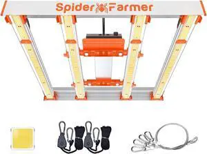 Spider Farmer 2024 G3000 Cost-Effective LED Grow Lights 300W 3x3ft Coverage Full Spectrum Dimmable Bar Style Growing Lamp for Indoor Plants