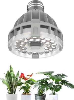 Grow Light Bulb, Full Spectrum 10W 4000K P20 LED Grow Light (150W Equivalent), with Ceramic Technology, E26 Base High PPFD Grow Light for Indoor Plants Seed Starting, Green House