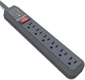 Kensington Guardian 6 Outlet, 15-Foot Cord, & 540 Joules Premium Surge Protector (K38215NA), Black