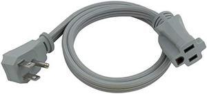 Clear Power 3ft 14/3 SPT-3 Air Conditioner Major Appliances Extension Cord, 3-Prong Grounded Right Angle Plug, Gray, CP10001