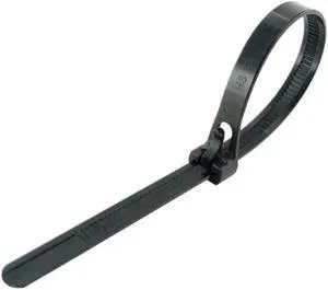 HS Cable Management Zip Toes Black (100 Pack) Wire Ties Reusable Zip Ties 10 Inch 50 LBS Cable Ties Releasable Heavy Duty Ratchet Tie Down Straps for Christmas Tree,String Lights,Mussy Wires