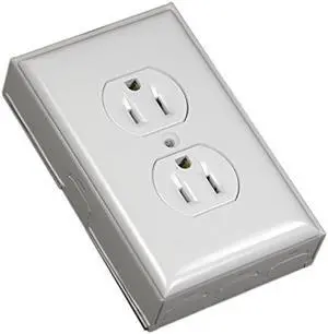 Wiremold Metal Raceway, Extending Power, On-Wall, Outlet + Box, White, BW2-D
