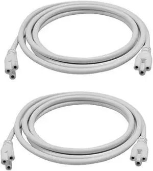 Traodin 2 Pack T5 T8 LED Lamp Connecting Wire Ceiling Lights Daylight LED Integrated Tube Cable Linkable Cords for LED Tube Lamp Holder Socket Fittings with Cables 2M/6.6FT