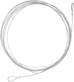 16.5Ft Security Safety Cable Luggage Lock Safety Cable Wire with Braided Steel Coated Double Loop by Ovener