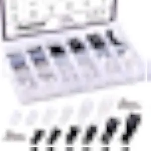Swpeet 135 Pack 6 Sizes White+Black Nylon Plastic R-Type Cable Clips Clamp Assortment Kit, 3/16 1/4 3/8 1/2 3/4 1 Nylon Screw Mounting Cord Fastener Clips with 135Pcs Screws for Wire Management