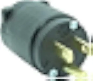 Journeyman-Pro 515PV 15 Amp 120-125 Volt, NEMA 5-15P, 2Pole 3Wire, Straight Blade, Male Plug Replacement Cord Outlet, Commercial Grade PVC Black (Black 1-Pack)