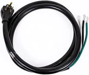 Dr Infrared Heater DR-PS101, 9-Feet 50A Power Cord with NEMA 6-50P Plug Open End with Eyelet 6-2 Gauge UL Listed, Black