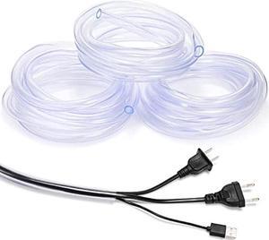 Cord Protectors Flexible PVC Cable Cover Keep Cats from Chewing Cords, Dog Cord Protector Clear Electrical Wire Protector Tubing Cable Sleeves, Home Office School Supplies (Total 30 Feet)