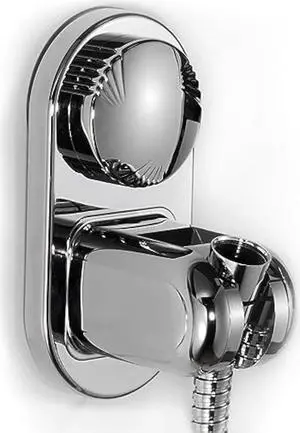 Suction Cup Handheld Shower Head Holder, 5 Angles Adjustable, 90° Downward for Shower Chair, Relocatable, Reusable, Supports Larger Shower Head, Wall Mounted with Vacuum Power