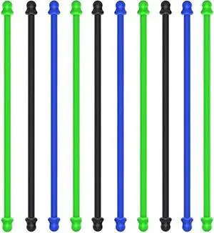 10Pcs 6-Inch Original Silicone Cable Tie, Steel-Core Silicone Twist Ties, Reusable Rubber Twist Tie, Cable Tie Straps. (3 Colors 6-Inch) for Organizing. (Dia 5mm)
