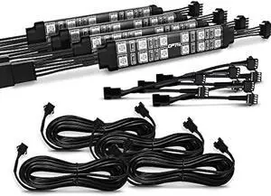 OPT7 4pc Aura LED Expansion Pack - 4 Double Row Light Strips with Splitters and Extensions for Motorcycle, Cruiser, Golf Cart, ATV Lighting Kit OPT7 4pc Aura LED Expansion Pack - 4 Double Row Light Strips with Splitters and Extensions for Motorcycle, Cruiser, Golf Cart, ATV Lighting Kit