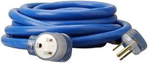 Coleman Cable 19228806 8/3 Heavy-Duty STW 50-Amp/250-Volt Nema 6-50 Blue Welder Extension Cord, 50-Feet