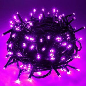 Purple String Lights Halloween Decoration, 200 LED 66 ft Outdoor Waterproof Decorative LED String Lights, 8 Modes Halloween Fairy Lights for Home Yard Patio Wedding Party Decoration