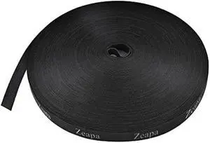 150ft*3/5in Cable Ties, Wire Cord Straps Management, Self-fastening, Wrap Anything, Cut to Any Length, Reusable, Sturdy, Double Side Nylon Hook and Loop, for Communication, Office, Home, Black