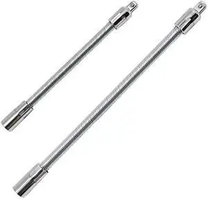 BENLIUDH 3/8 Flexible Socket Extension, Flexible Wrench Extension Drive Socket Driver Handle 2pcs (8 inch,12 inch)