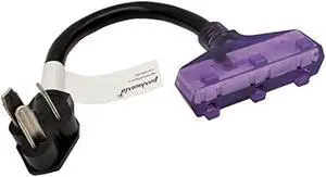 Parkworld 61469 Dryer Adapter Cord, 220V/250V to 110V/125V Power Converter, Dryer 3-Prong 10-30P Male to (3) 5-15R Female Household Tri Outlet with Lighted, Output 125V, 14 inch