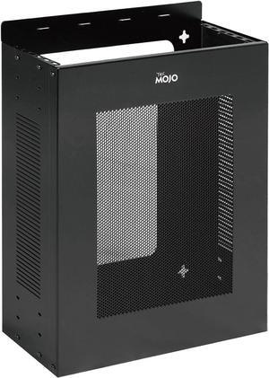 2U Vertical/Horizontal Wall Mountable Server Rack, with Vented Enclosure for 19" IT Equipment, Cable Modems, Telecom, A/V, Black