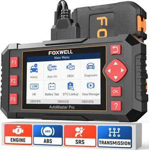 FOXWELL Car Scanner NT604 Elite OBD2 Scanner ABS SRS Transmission, Check Engine Code Reader,Diagnostic Scan Tool with SRS Airbag Scanner, Car Diagnostic Scanner for All Cars with Battery Test