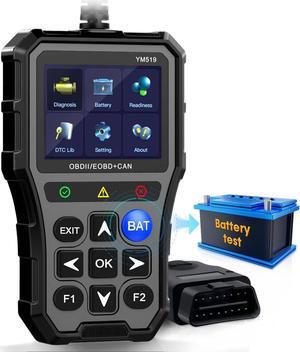 OBD2 Scanner Battery Tester for Car: Color Screen Code Reader Easy Setup Clear Engine Fault Light - Diagnostic Scan Tool Read Voltage/Life for All OBD II Protocol Cars Since 1996